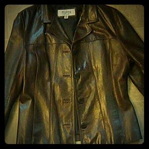 Leather coat